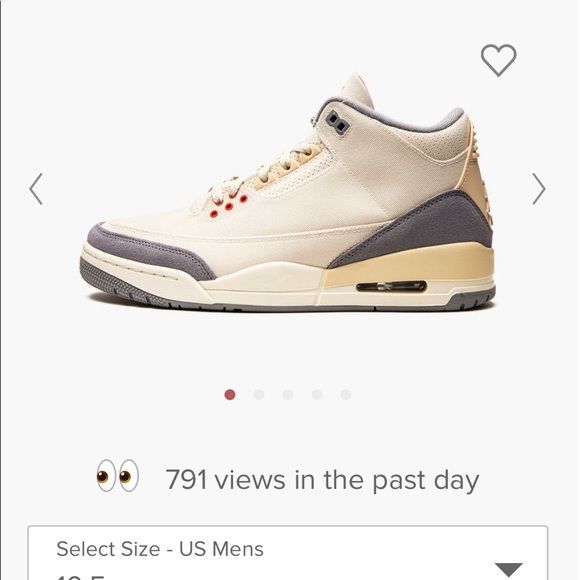 Jordan 3 muslin size mens 10.5 - Picture 2 of 2
